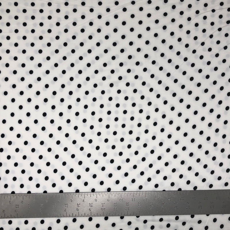 1 Yard DTY Double Sided Brushed Knit Small Polka Dot Print Fabric Soft, Elegant, and Versatile 60 Inches Wide