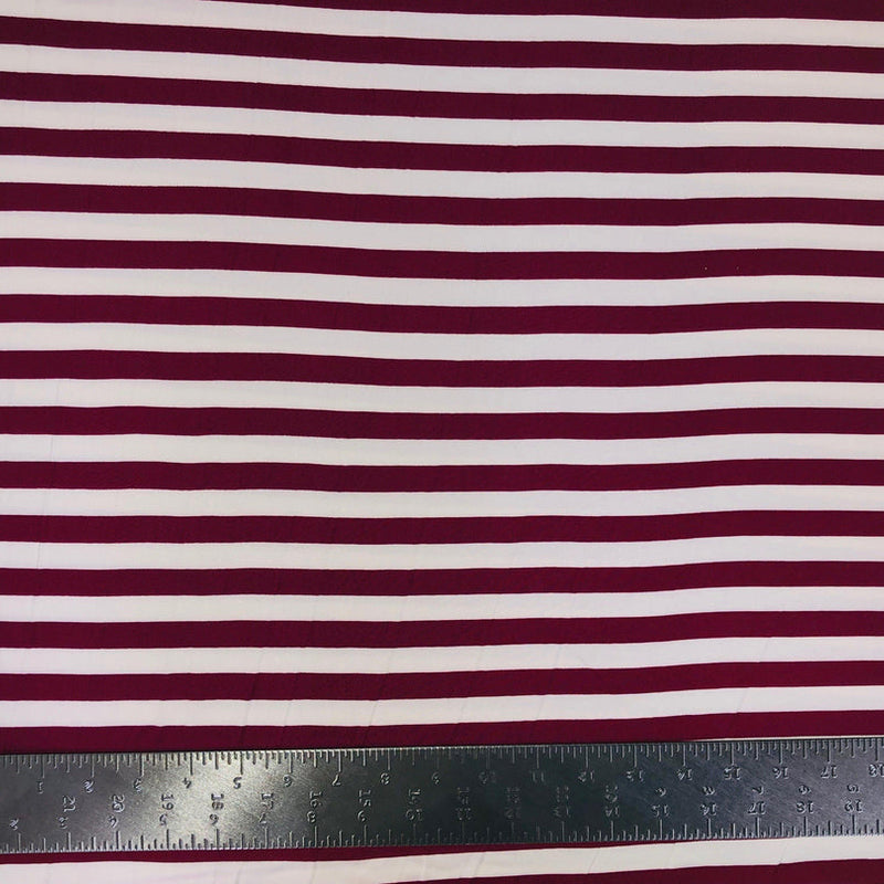 1 Yard DTY Double Sided Knit Horizontal Stripe Print Fabric For Dresses Tops Apparel 60 Inch Wide