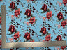 1 Yard Liverpool Knit Floral Print Fabric Crepe Texture for Elegant Apparel & Crafts 58"60" Width