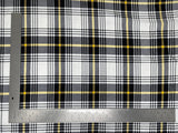 1 Yard Liverpool Knit Plaid Print Fabric – Medium Weight Stretch Crepe for Apparel and Accessories 58" 60" Width