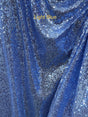 Glitz Sequins Polyester Fabric - Light Blue/Perri, Mini Metallic Disc Sequins, 52/54" Width