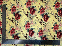 1 yarda de tela de punto ITY suave con estampado floral para vestidos, blusas, faldas y proyectos de ropa, 60 pulgadas de ancho