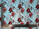 1 yarda de tela de punto ITY suave con estampado floral para vestidos, blusas, faldas y proyectos de ropa, 60 pulgadas de ancho