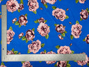 1 Yard ITY Knit Floral Print Fabric for Apparel and Dresses 60 Inches Wide