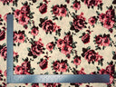 1 yarda de tela de punto ITY suave con estampado floral para vestidos, blusas, faldas y proyectos de ropa, 60 pulgadas de ancho