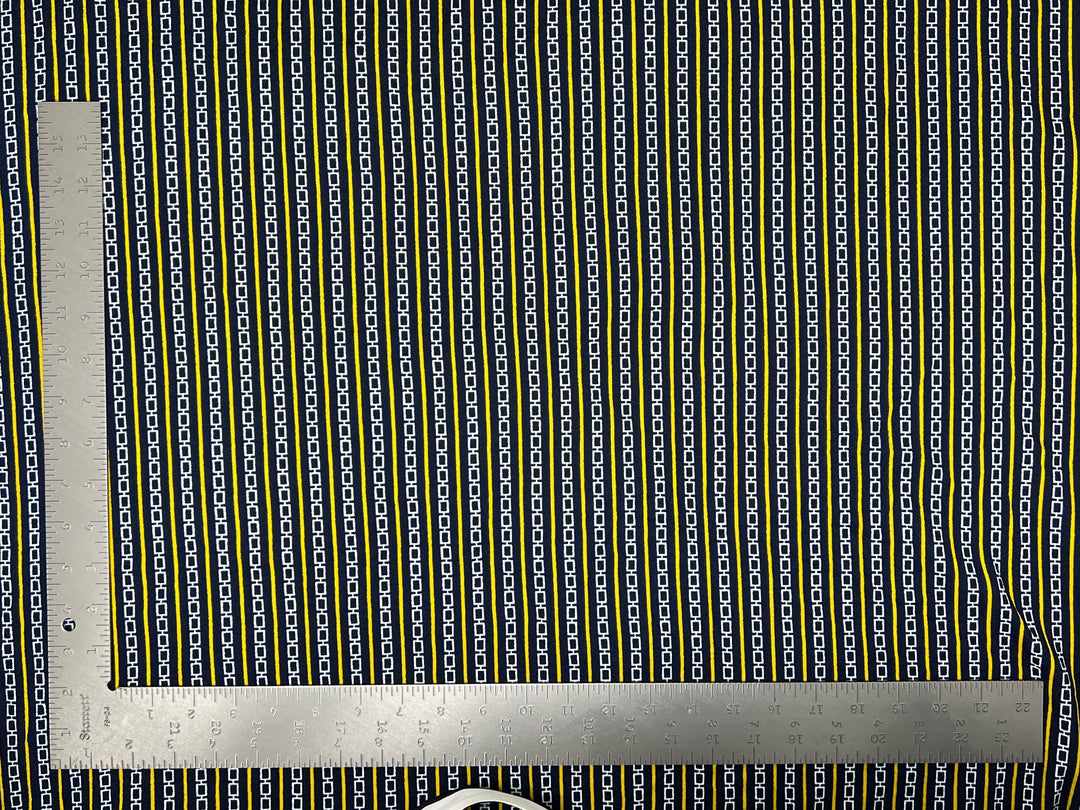 1 Yard Chain Print Liverpool Knit Fabric with Stretch for Dresses, Wraps, Bows, and Clothing 58 inch Width
