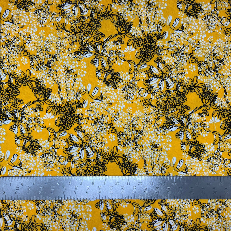 1 Yard Liverpool Floral Knit Fabric for Dresses, Tops, Skirts, and Accessories 58 inch