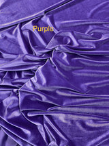 Purple Stretch Velvet Fabric - Purple, 58"-60" Width (1 Yard)