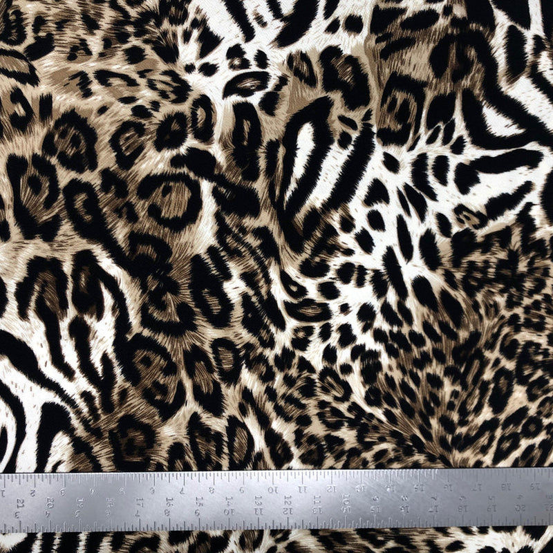 1 Yard Liverpool Knit Animal Print Fabric 58" 60" Wide Bold, Textured, and Versatile