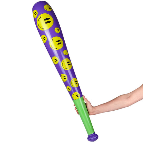 Inflatable Smiley Face Baseball Bat (1 DZ)