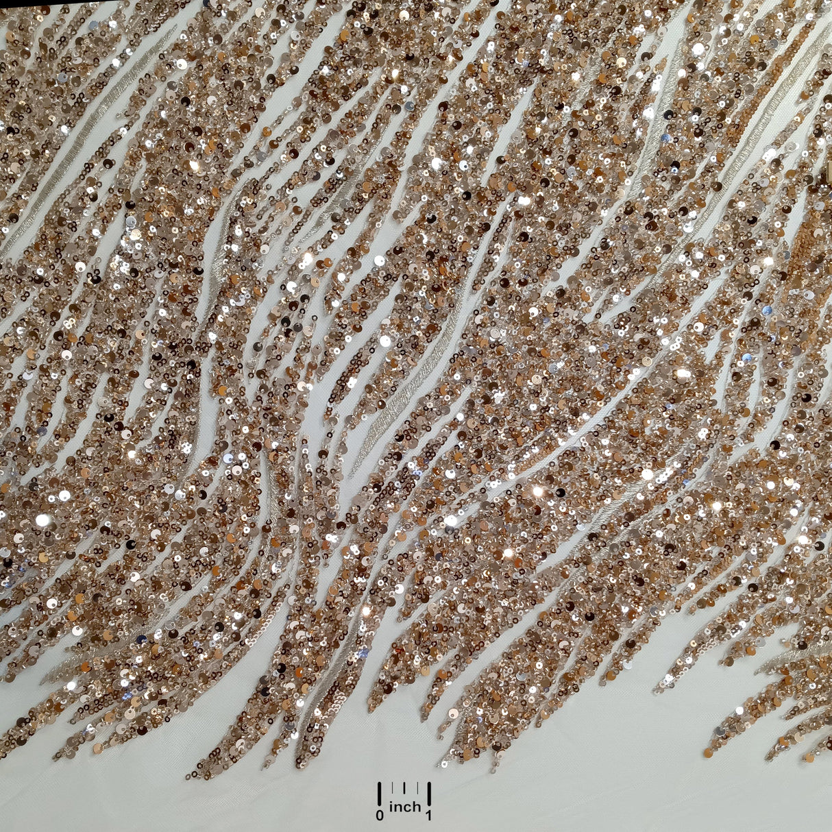 Beaded Sequined Lace Fabric