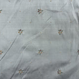 Inessa Fabric Silk Fabric - Floral Embroidered With Jewels, 54" Width (1 Yard)