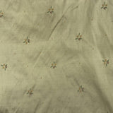 Inessa Fabric Silk Fabric - Floral Embroidered With Jewels, 54" Width (1 Yard)