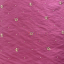 Inessa Fabric Silk Fabric - Floral Embroidered With Jewels, 54" Width (1 Yard)