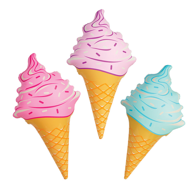 Inflatable Ice Cream Cones Assortment (1 DZ)