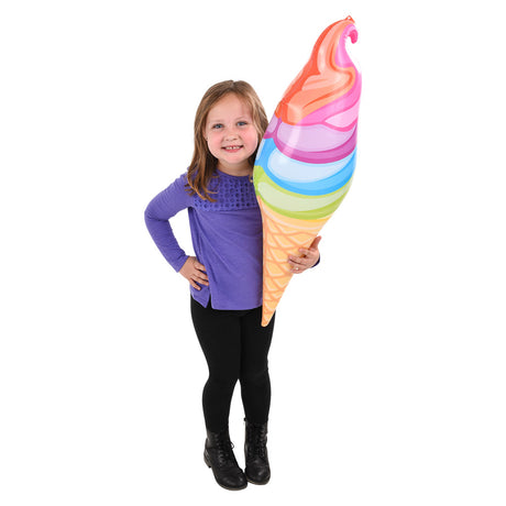 Rainbow Ice Cream Cone Inflate (1 DZ)