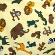Into the Jungle Yellow Anti Pill Fleece Fabric,