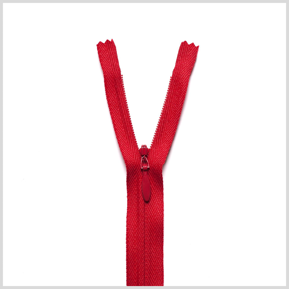 Invisible Zipper 9" by YKK - 519 Fire Engine Red