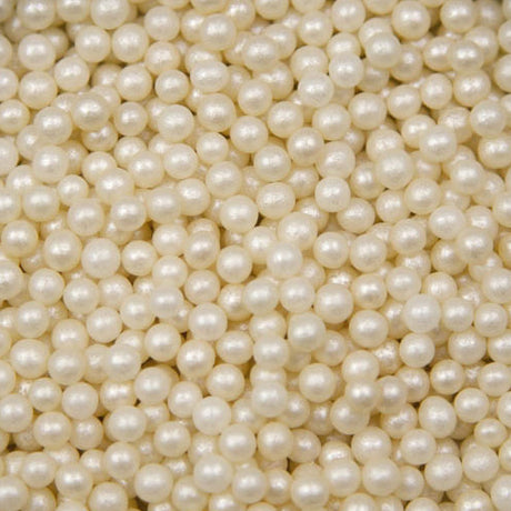 Ivory Sugar Pearls Dragees Decoration Balls, 10mm - 11 Lb