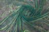 Glitter Snowflake Organza Polyester Fabric - Iridescent Sheer Christmas Snowflake, 58/60" Width (1 Yard)