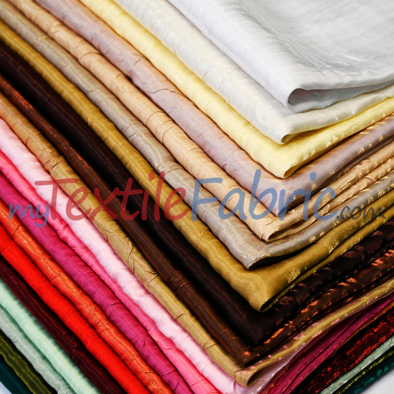 Iridescent Crush Shimmer Rayon Polyester Fabric - Iridescent Two-Tone Crushed Shimmer, 52/54" Width, Multiple Colors (Yards & Bolts)