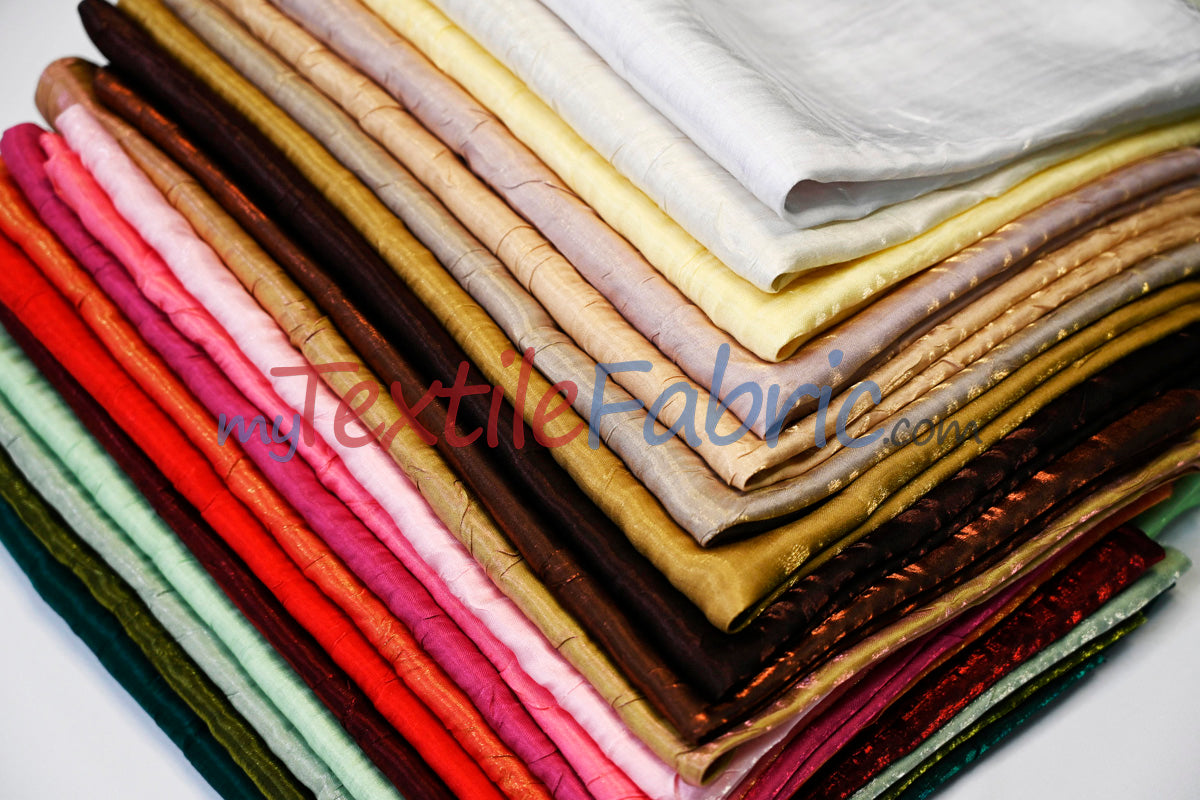 Iridescent Crush Shimmer Rayon Polyester Fabric - Iridescent Two-Tone Crushed Shimmer, 52/54" Width, Multiple Colors (Yards & Bolts)