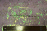 Glitter Snowflake Organza Polyester Fabric - Iridescent Sheer Christmas Snowflake, 58/60" Width (1 Yard)
