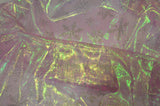 Glitter Snowflake Organza Polyester Fabric - Iridescent Sheer Christmas Snowflake, 58/60" Width (1 Yard)