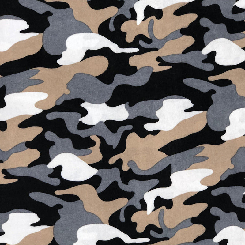 1 Yard ITY Knit Army Print Fabric for Activewear and Apparel 60 Inches Wide