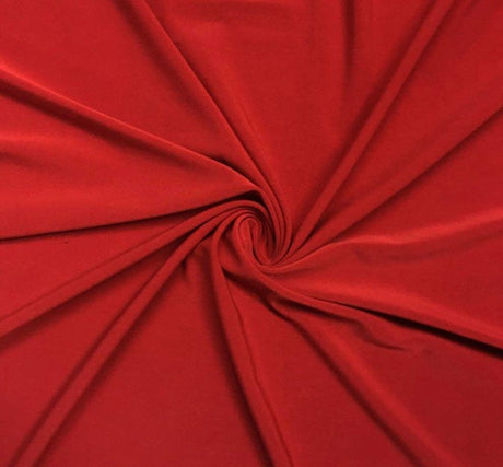 ITY Red Polyester Spandex Fabric - Red, 58/60" Width