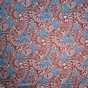 Polyester Cotton Chambray Philodendron Leaves Fabric