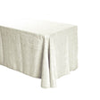 Ivory Crinkle Crushed Taffeta Rectangular Tablecloth 90 x 156″