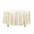 108″ Ivory Crinkle Crushed Taffeta Round Tablecloth