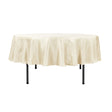 90″ Ivory Crinkle Crushed Taffeta Round Tablecloth