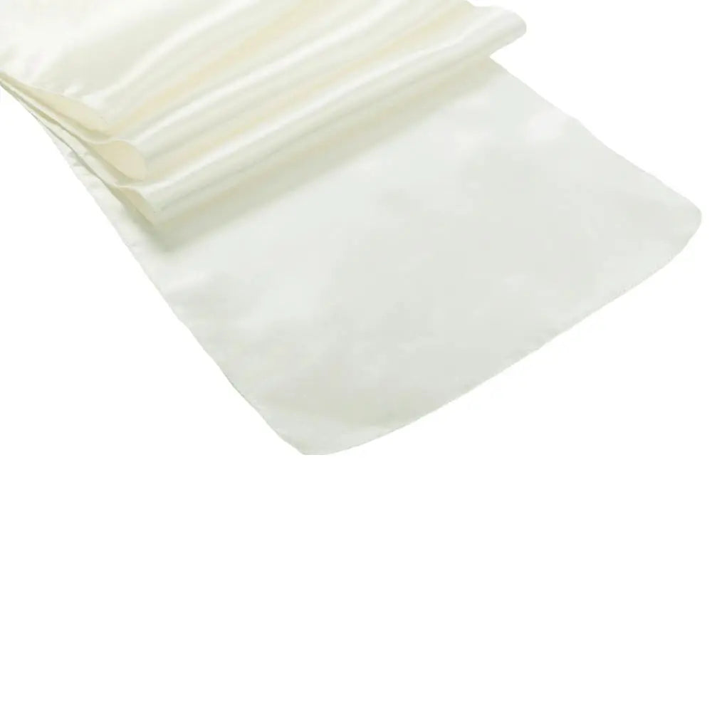 Ivory Bridal Satin Table Runner