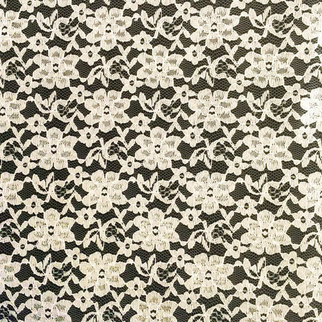 Ivory Raschel Lace Fabric,