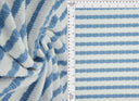 1 yarda de tela jacquard con rayas burbuja, mezcla elástica de poliéster y spandex, ancho 54/55 pulgadas