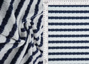 1 yarda de tela jacquard con rayas burbuja, mezcla elástica de poliéster y spandex, ancho 54/55 pulgadas