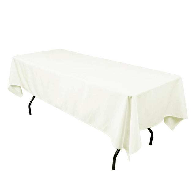Ivory 100% Polyester Rectangular Tablecloth 60″ x 126″