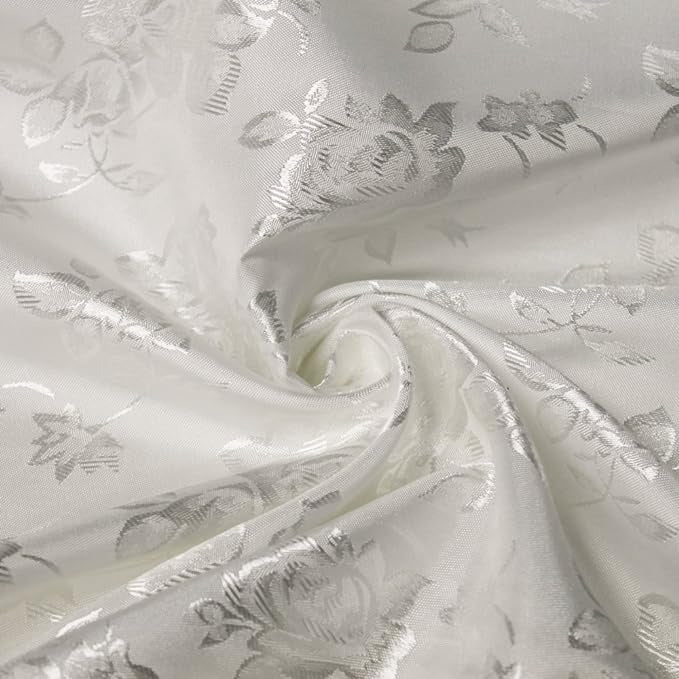 Floral Jacquard Satin Fabric - Floral Woven Brocade, 60" Width