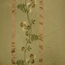 Ivy Silk Fabric - Striped Floral Embroidered, 54" Width (1 Yard)