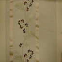 Ivy Silk Fabric - Striped Floral Embroidered, 54" Width (1 Yard)
