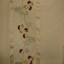 Ivy Silk Fabric - Striped Floral Embroidered, 54" Width (1 Yard)
