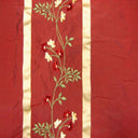 Ivy Silk Fabric - Striped Floral Embroidered, 54" Width (1 Yard)