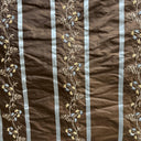 Ivy Silk Fabric - Striped Floral Embroidered, 54" Width (1 Yard)