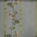 Ivy Silk Fabric - Striped Floral Embroidered, 54" Width (1 Yard)