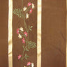 Ivy Silk Fabric - Striped Floral Embroidered, 54" Width (1 Yard)