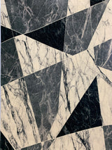 Makymo Polyester Faux Fur Rug - Black Gray And White Lattice Design, Soft Plush, 7'6" X 10'3" (1 Piece)