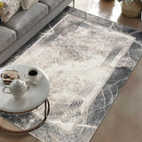 Soft Plush Fluffy Lattice Design Area Rug Carpet Faux Fur Rug - Silver Lattice Pattern, 5' X 7' (1 Piece)