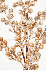27" Beaded Iced Berry Spray - Champagne